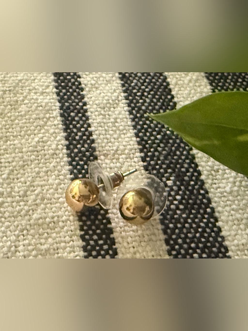 Smaller Gold Ball Stud Earrings